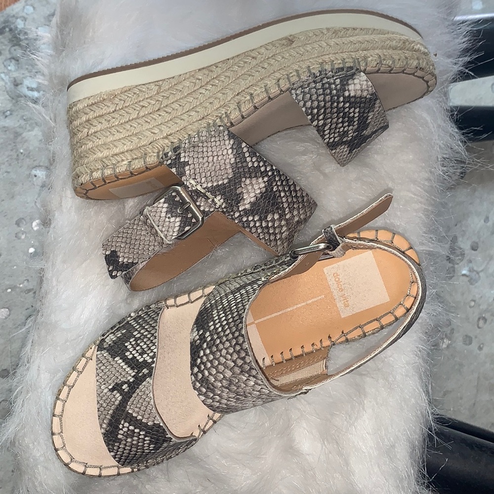 Dolce Vita Mauri Espadrille Wedge Sandal in Snakeskin